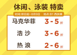 【名品折扣】地下一层马克华菲、浩沙、热浪特卖